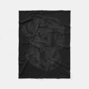 Couverture Polaire Labrador Retriever Lab noir portant des lunettes d