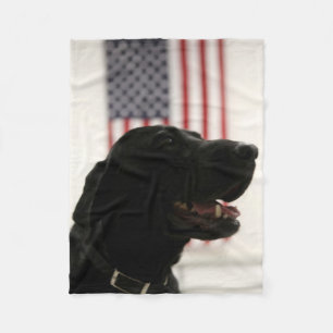 Couverture Polaire Labrador retriever noir cent pour cent américain