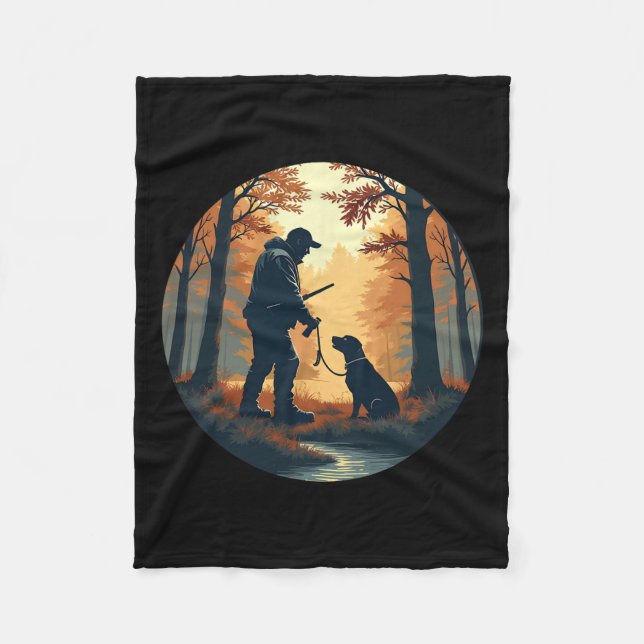 Couverture Polaire Labrador Retriever Tee Turkey Duck Hunting Forest (Devant)