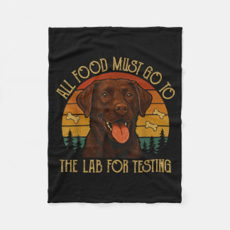 Couverture Polaire Labrador Vintage Nourriture Doit Aller Au Labo Pou