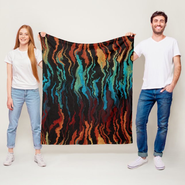 Couverture Polaire L'abstrait incendie (En situation)