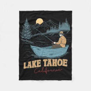 Couverture Polaire Lac Tahoe Californie Drôle Pêche Été Camping