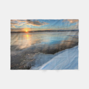 Couverture Polaire Lac Teslin après une tempête de déblaiement, Yukon