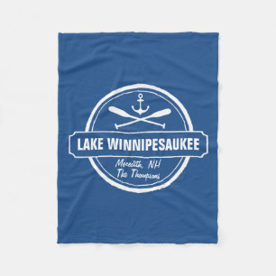 Couverture Polaire Lac Winnipesaukee NH ville personnalisée, nom, anc