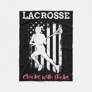 Couverture Polaire Lacrosse Chicks Avec Bâtons Lacrosse