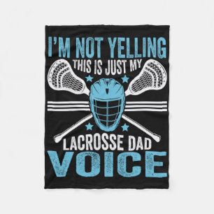 Couverture Polaire Lacrosse Lax Je ne hurle pas juste mon père Voice 