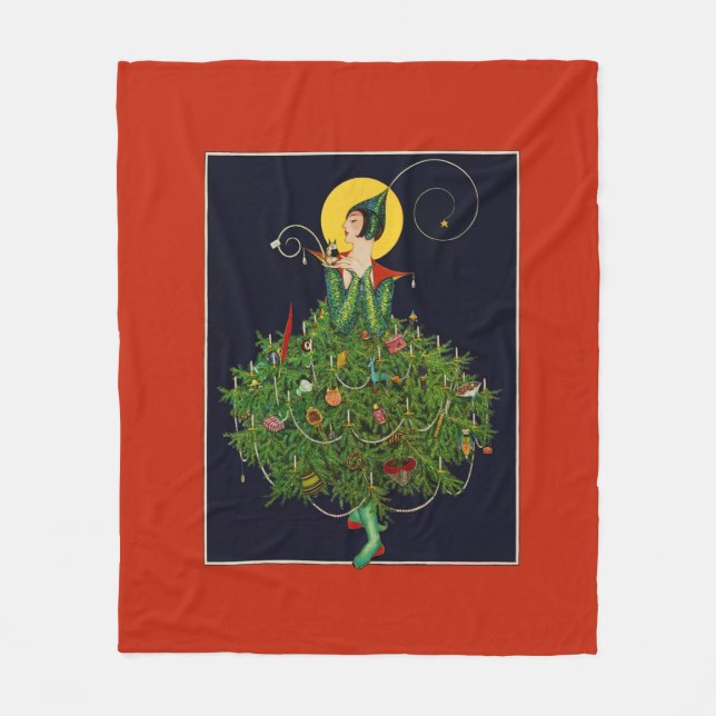 COUVERTURE POLAIRE LADAL AVEC NOËL CADEAUX ART DÉCO BEAUTÉ MODE (Devant)