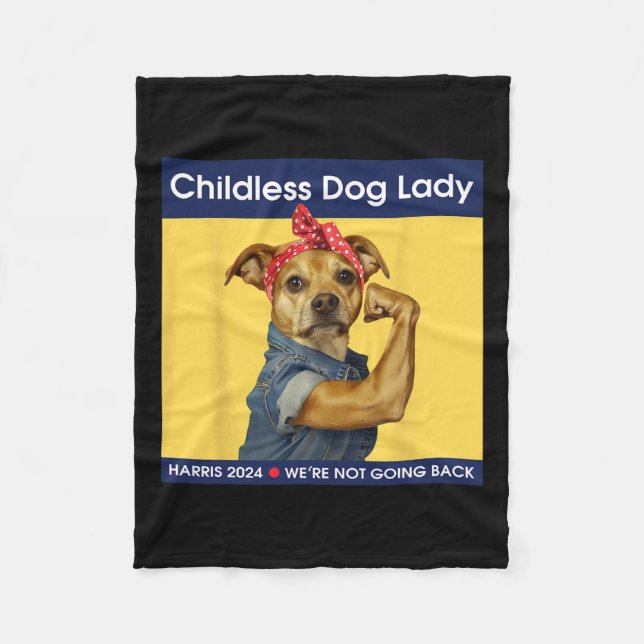 Couverture Polaire Lady du chien Kamala-harris 2024 (Devant)