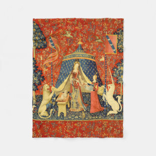 Couverture Polaire Lady et l'art de la Tapisserie médiévale Unicorn
