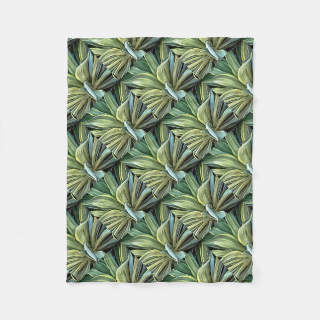 Couverture Polaire L'Agave Tropical Realism Art (Devant)