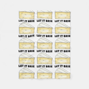 Couverture Polaire Laisse-le Brie (Be) Drôle Foodie Brie Fromage Wedg
