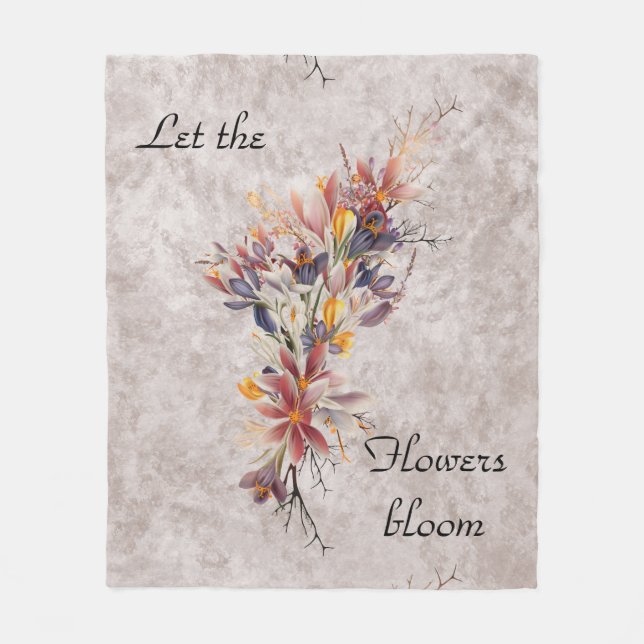 Couverture Polaire Laisser fleurir Terre Tone Fleece Blanket (Devant)