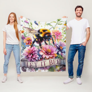 Couverture Polaire Laissez-le faire – Aquarelle Fleur de Printemps Ab