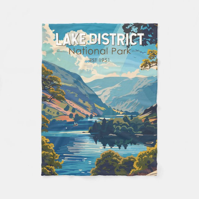 Couverture Polaire Lake District National Park England Travel Art (Devant)
