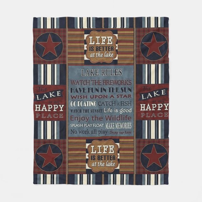 Couverture Polaire "Lake House" FLEECE BLANKET (Devant)