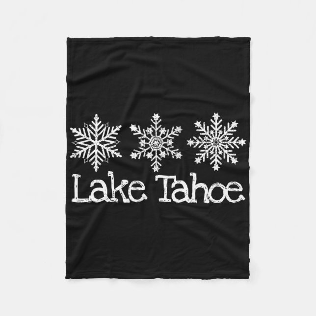 Couverture Polaire Lake Tahoe Mountain Ski Ski Ski Rustique Snowfl (Devant)