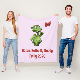 Couverture Polaire L'amie papillon de Nana Nom personnalisé pour fill