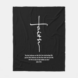 Couverture Polaire L'Amour de Jésus  Croix de la foi Jésus-chrétie