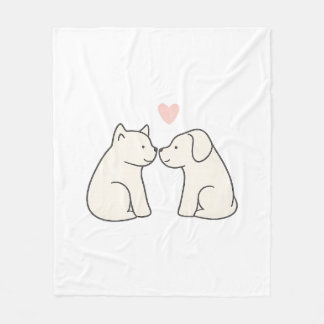 Couverture Polaire L'amour des chiens