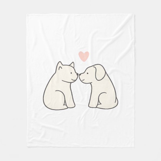 Couverture Polaire L'amour des chiens (Devant)