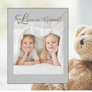 Couverture Polaire L'amour est grand ! Photo des petits enfants