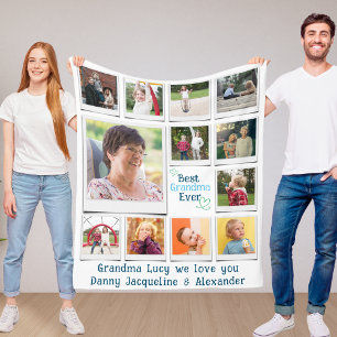 Couverture Polaire L'amour personnalisé, grand-mère Photo