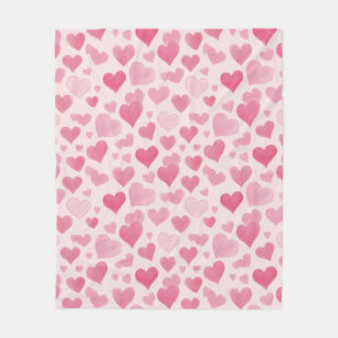 Couverture Polaire L'amour rose