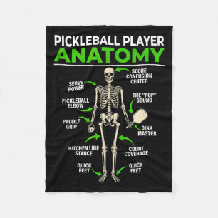 Couverture Polaire l'anatomie du joueur de pickleball drôle dink ball