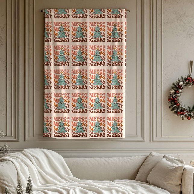 Couverture Polaire Lancer de vacances groovy pastel Célébration de No (Groovy Holiday Throw Pastel Christmas Celebration)
