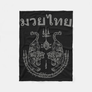 Couverture Polaire Langage Muay Thai Tatouage Art Sak Yant Tigre Jume