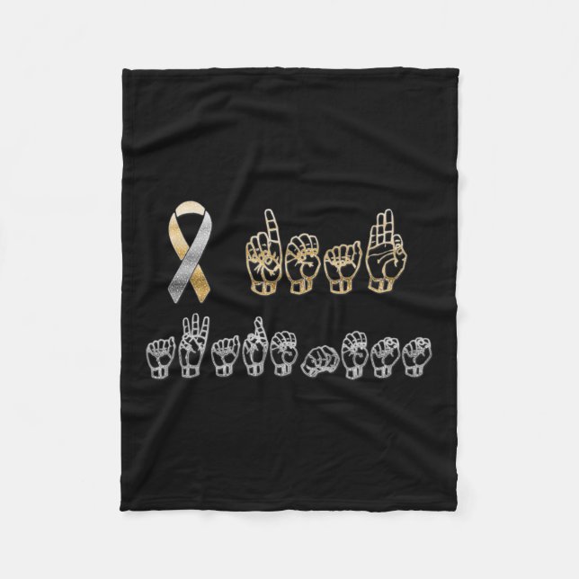 Couverture Polaire Langue des signes américaine - Sensibilisation des (Devant)