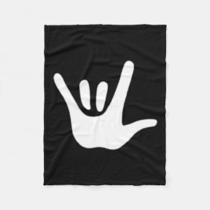 Couverture Polaire Langue des signes Amour Sourde Sourde sensibilisat