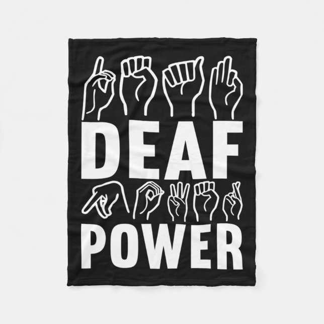 Couverture Polaire Langue des signes de sensibilisation Langue des si (Devant)