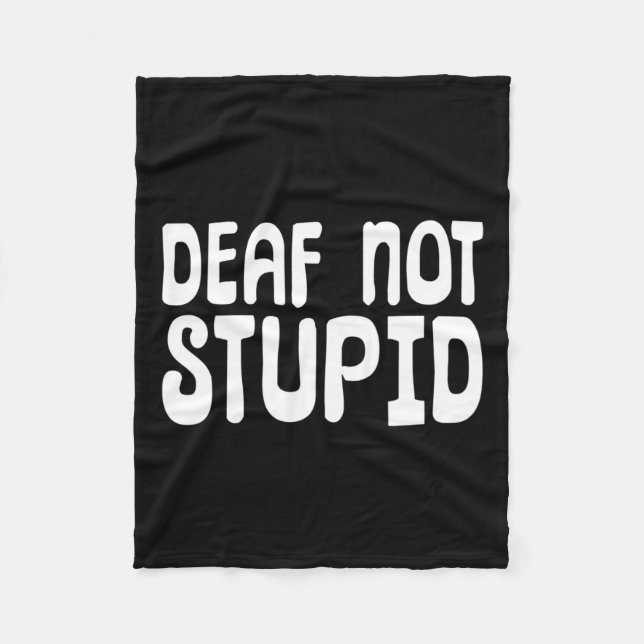 Couverture Polaire Langue des signes non Stupide Sourd (Devant)
