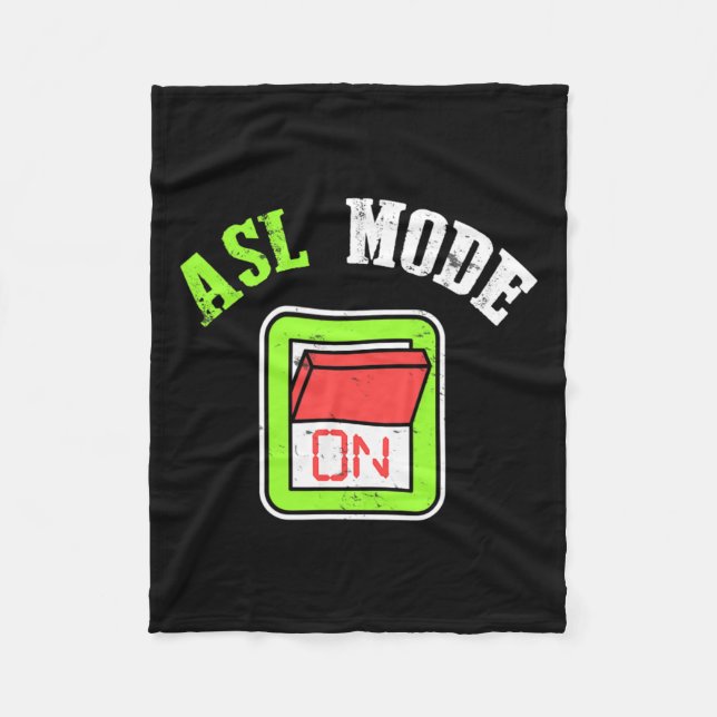 Couverture Polaire Langue Des Signes Sourde Sourde Asl Im (Devant)