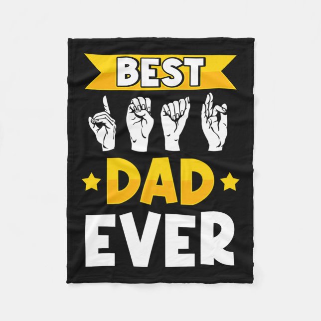 Couverture Polaire Langue Des Signes Sourds Sensibilisation Et Papa S (Devant)