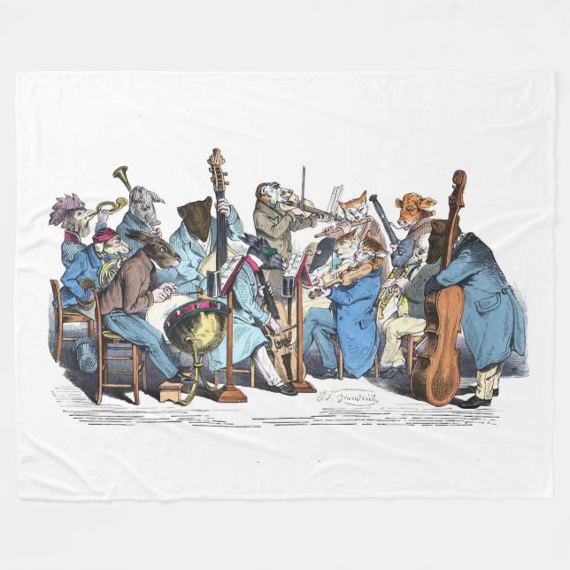 COUVERTURE POLAIRE LANGUE MUSICALE ANIMAL FARM ORCHESTRA (Devant (Horizontal))