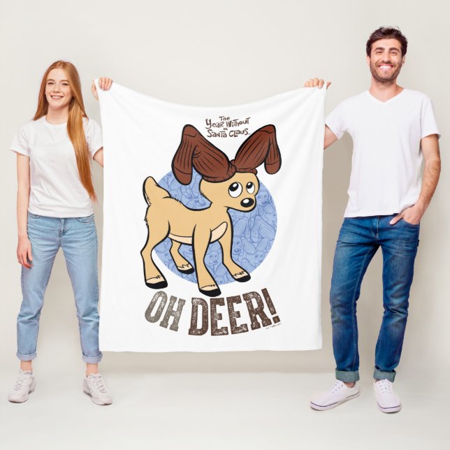 Couverture Polaire L'ANNÉE SANS SANTA CLAUS™ | Vixen "Oh Deer" (En situation)