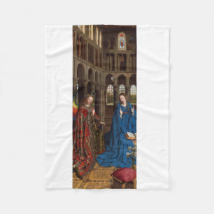 Couverture Polaire L'Annonciation de Van Eyck Premium Lumière de Cath