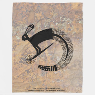Couverture Polaire Lapin à demi-Jack et serpent à demi-bétail