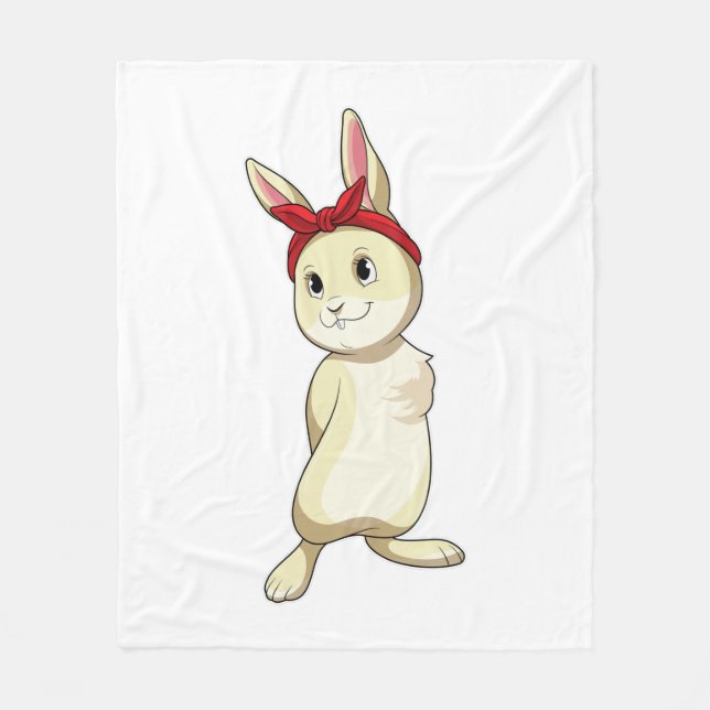 Couverture Polaire Lapin avec Bandana (Devant)