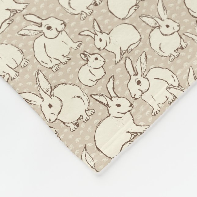 Couverture Polaire Lapin Céleste lapins Bonanza - motif. (Coin)