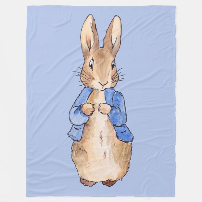 Couverture Polaire Lapin classique en veste bleue (Devant)