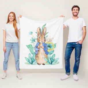 Couverture Polaire Lapin classique en veste bleue