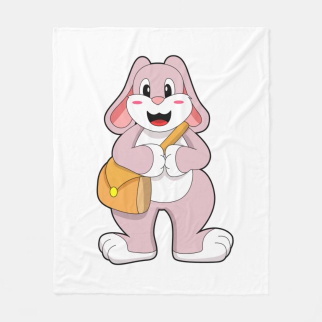 Couverture Polaire Lapin comme randonneur avec sac (Devant)