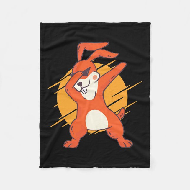 Couverture Polaire Lapin Dabbing (Devant)