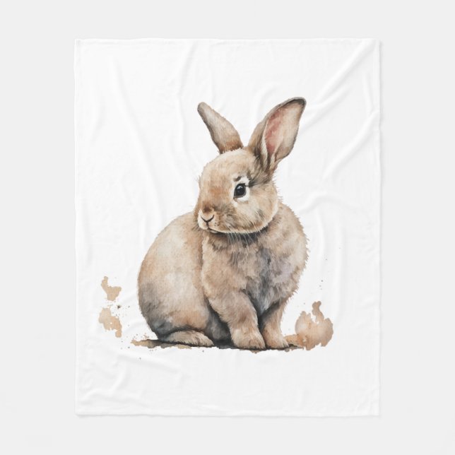 Couverture Polaire Lapin de Pâques (Devant)