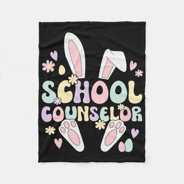 Couverture Polaire Lapin de Pâques Conseiller d'orientation Scolarité (Devant)