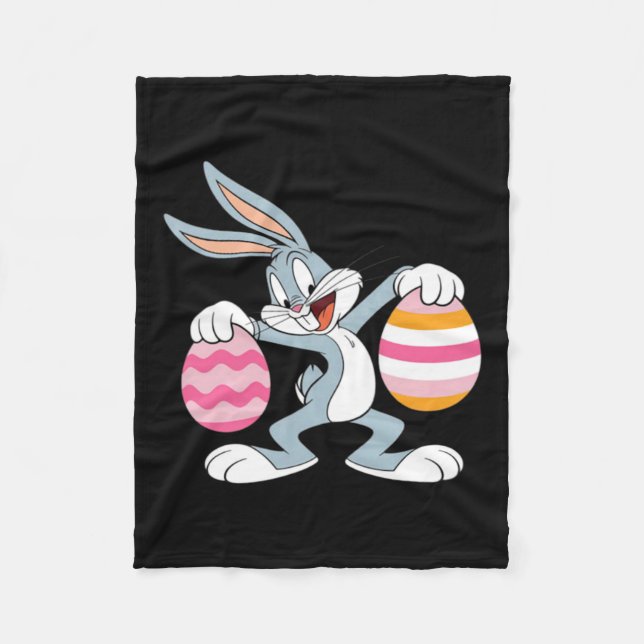 Couverture Polaire Lapin de Pâques qui dabe (Devant)
