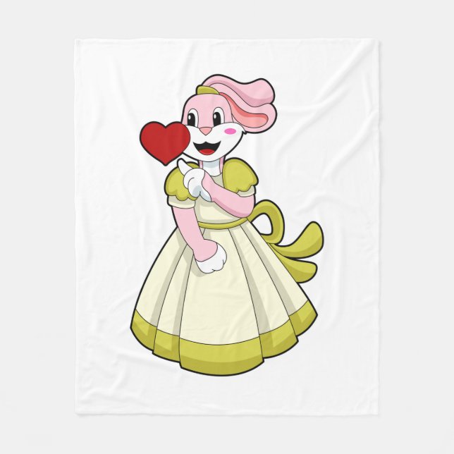 Couverture Polaire Lapin en mariée avec une robe de mariée.PNG (Devant)